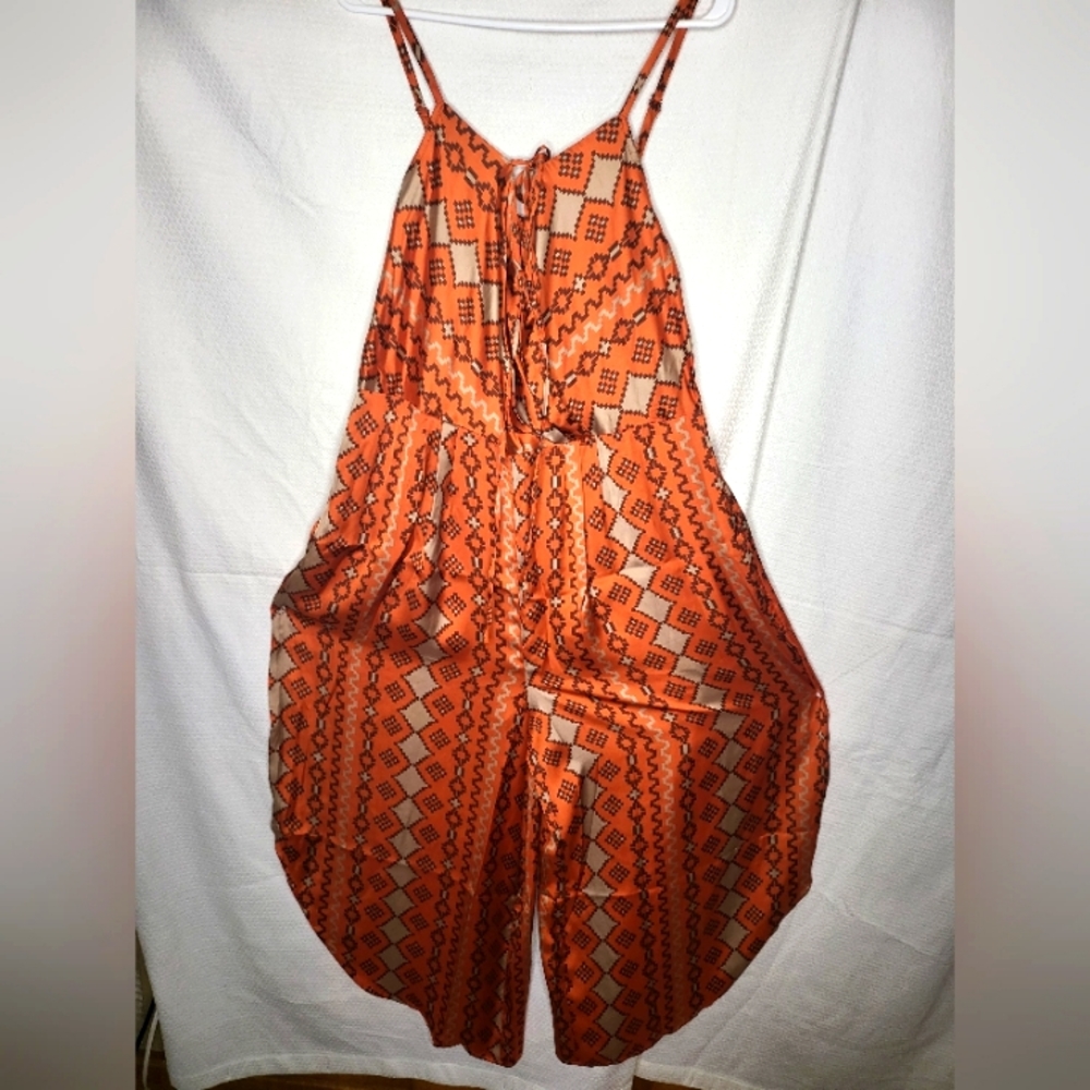 Native print jumpsuit